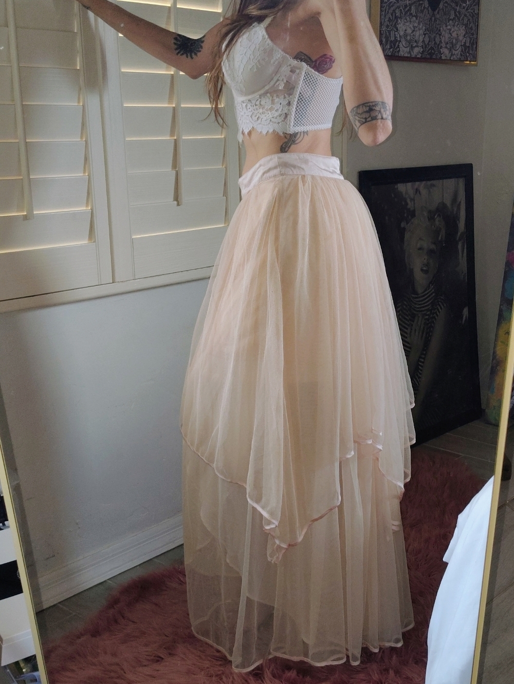 FREE PEOPLE Maxi Tule Skirt